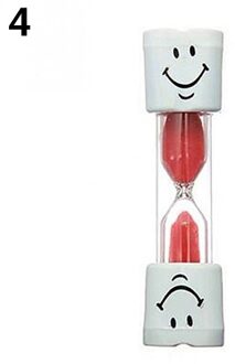 Kinderen Kids Tandenpoetsen Timer 3 Minuten Smiling Face Zandloper Zandloper Douche Zandloper Zandloper Klok Zandloper Rood