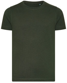 Kinderen/kinderen cascades effen biologisch t-shirt Groen - 128