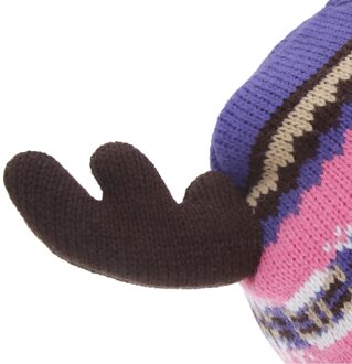 Kinderen/Kinderen Fairisle Moose Winter Beanie Hat Met Antlers (Roze/paars) Veelkleurig - One Size