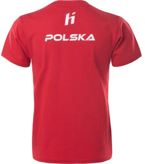 Kinderen/kinderen polen fan t-shirt - maat 110 Rood
