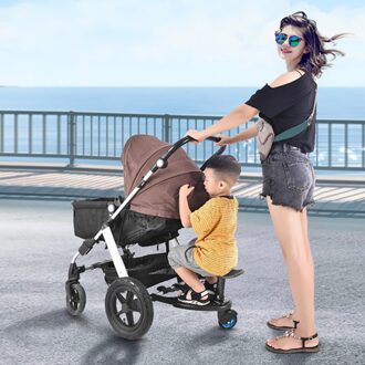 Kinderen Kinderwagen Pedaal Adapter Uitgebreide Fabricage Langdurig Duurzaam Trailer Scooter Stand Extra Plaat Met Seat