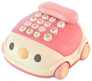 Kinderen Leren Speelgoed Kindje Mobiele Telefoon Speelgoed Engels Machine Muzikale Babyfoon Kinderen Educatief Speelgoed Baby 'S Telefoon roze