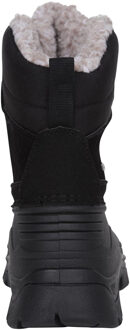 Kinderen Leren Waterdichte Borg Gevoerde Sneeuwlaarzen (Zwart)