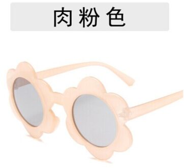 Kinderen Leuke Zonnebril Anti-Uv Zonnebloem-Vormige Zonnebril Outdoor Strand Bleke roze Grijs