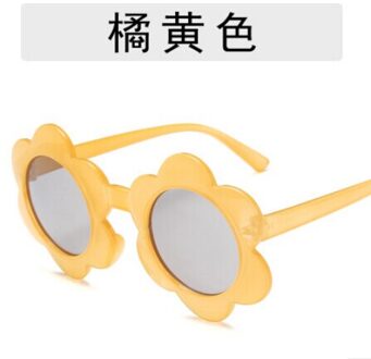Kinderen Leuke Zonnebril Anti-Uv Zonnebloem-Vormige Zonnebril Outdoor Strand Oranje