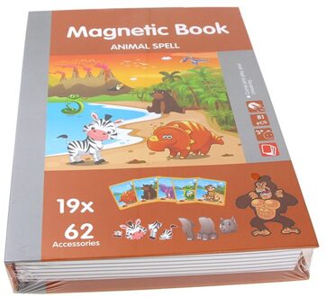 Kinderen Magic Boek Puzzel 3D Jigsaw Magnetische Stickers Creatief Educatief Speelgoed Voor Kinderen Brain Training Spel dier