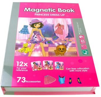 Kinderen Magic Boek Puzzel 3D Jigsaw Magnetische Stickers Creatief Educatief Speelgoed Voor Kinderen Brain Training Spel Princess Dress