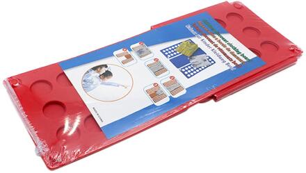 Kinderen Magic Kleding Folder T-shirts Jumpers Organiser Vouw Bespaar Tijd Quick Kleding Boord Kleding Houder Rood