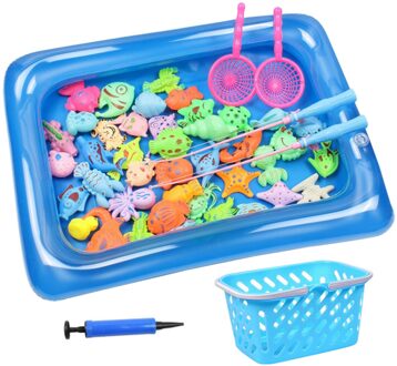 Kinderen Magnetische Vissen Speelgoed Plezier Veilig Opblaasbare Peuter Water Speelgoed Vissen Speelgoed Set Pak Ouder-kind Interactieve speelgoed