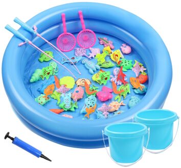 Kinderen Magnetische Vissen Speelgoed Plezier Veilig Opblaasbare Peuter Water Speelgoed Vissen Speelgoed Set Pak Ouder-kind Interactieve speelgoed