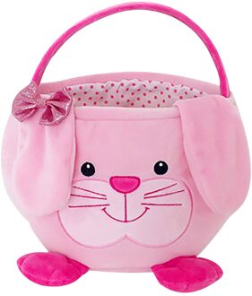 Kinderen Manden Mand Wrap Opbergtas Pasen Leuke Dier Mand Kids Candy Draagbare Mand Party Bags Roze