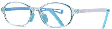 Kinderen Meekleurende Lens Bril Kids Meisjes Jongens Blauw Licht Blokkeren Eyewear Tr-90 Ovaal Geen Graden Platte Transparante Eye Glazen Photochromic C3