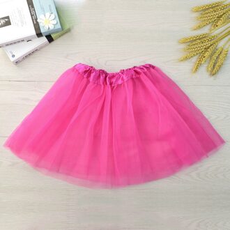 Kinderen Meisje Drie Gelaagde Ballet Dans Tutu Rok Klassieke Effen Kleur Mini Geplooide Rokken Elastische Party Petticoat Kawaii
