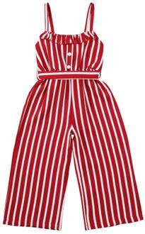 Kinderen Meisjes Mode Mouwloze Gestreepte Jumpsuit Zomer Stijlvolle Jumpsuit Meisjes Jumpsuit Meisjes Overalls Voor Kinderen Meisje Kleding 4T