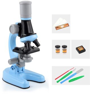 Kinderen Microscoop Speelgoed 1200 Keer Microscoop Onderwijs Materiaal Set Science Experiment Speelgoed Scholieren Microscoop Speelgoed blauw