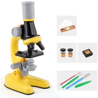Kinderen Microscoop Speelgoed 1200 Keer Microscoop Onderwijs Materiaal Set Science Experiment Speelgoed Scholieren Microscoop Speelgoed geel