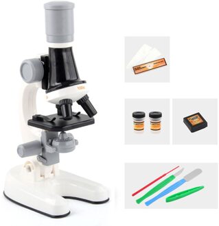 Kinderen Microscoop Speelgoed 1200 Keer Microscoop Onderwijs Materiaal Set Science Experiment Speelgoed Scholieren Microscoop Speelgoed wit