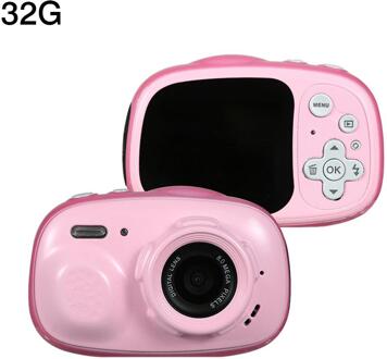Kinderen Mini Camera HD Screen Chargable Camera Waterdichte Camera 2 Inch Scherm Kinderen Voor Kid Spel Studie Camera 32G roze