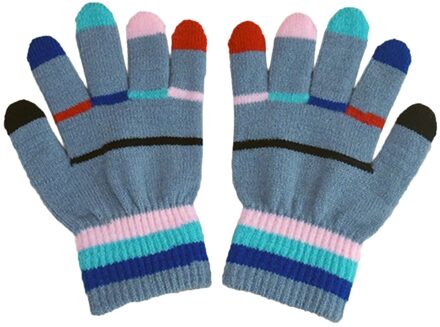 Kinderen Mooie Winter Warm Handschoenen Wanten Vrouwen Winter Gebreide Winter Handschoenen Outdoor Touchscreen Handschoenen Sport Volledige Vinger grijs