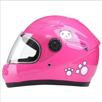 Kinderen Motocross Ful Helm Motorfiets Kids Helmen Downhill Motorbike Kids/Volwassenen Moto Veiligheid Hoofddeksel Fiets Helmen roze