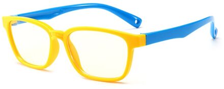 Kinderen Optische Glazen Flexibele Buigbare Een Stuk Veilig Brillen Meisjes Jongens Vlakte Spiegel Anti-Blauw Licht Siliconen Bril HL