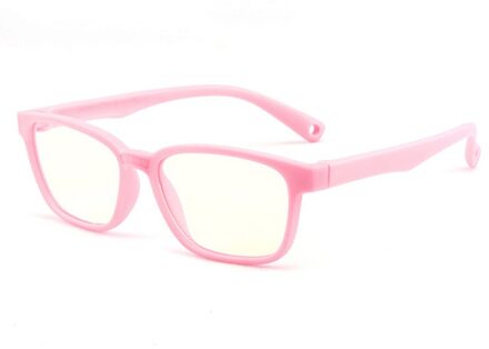Kinderen Optische Glazen Flexibele Buigbare Een Stuk Veilig Brillen Meisjes Jongens Vlakte Spiegel Anti-Blauw Licht Siliconen Bril