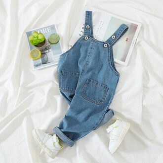 Kinderen Overalls Lente Baby Jongens Jeans Koreaanse Baby Denim Jarretel Broek Casual Solid Baby Denim Broek overalls 18m