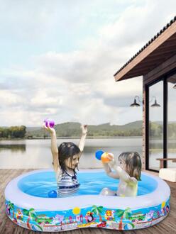 Kinderen-Peddelen-Zwembad Huishouden Opblaasbaar Zwembad 466 Liter Water Opslagcapaciteit Dubbele Luchtkamer Klep 262*160 * 46C