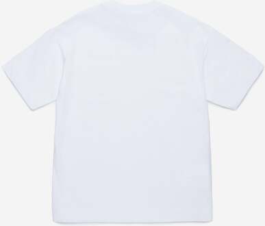 Kinderen Pocket T-Shirt in Wit - maat 10J / 140cm