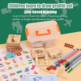 Kinderen Schoolbenodigdheden Kleur Graffiti Coloring Leren Set Kleur Graffiti Kleurplaten Tekening Graffiti Diy Stof Versieren