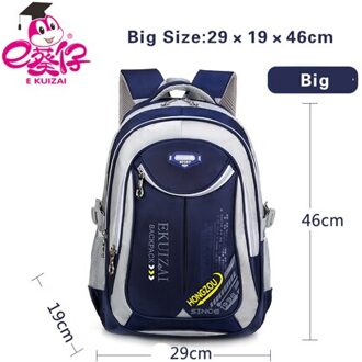 Kinderen Schooltassen Voor Meisjes Jongens Nylon School Rugzakken Kids Rugzak Reistas Mochilas Infantil Bolsa Escolar marine blauw groot size