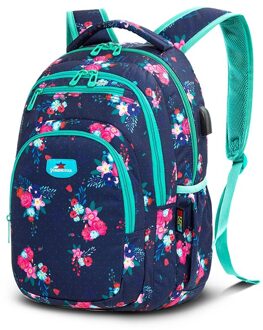 Kinderen Schooltassen Voor Tieners Jongens Meisjes Grote Capaciteit School Rugzak Waterdichte Satchel Kids Boek Tas Mochila marine