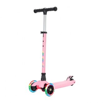 Kinderen Scooter Driewieler Met Verlichting Snelheid Leeuw roze