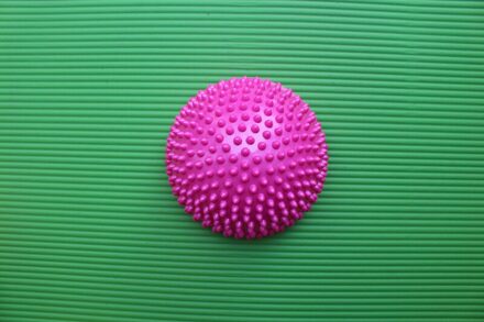 Kinderen Sensorische Integratie Training Bal Semi-Cirkelvormige Massage Mat Kid Balans Fitness Yoga Bal Training Tactiele Durian Bal roze