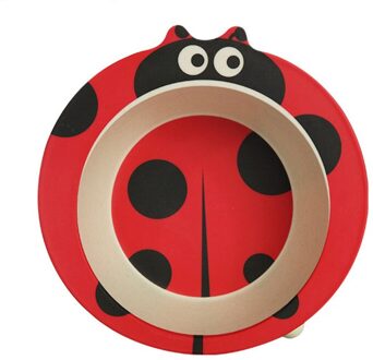 Kinderen servies driedimensionale cartoon dier babyvoeding kom kindje plaat milieu leren eten kom plaat Beetle