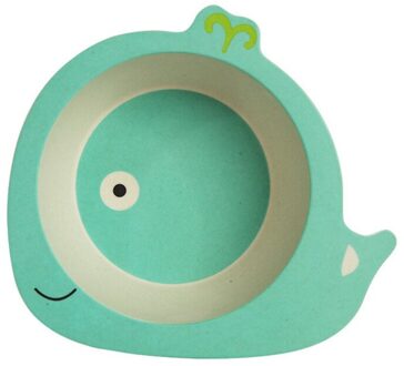 Kinderen servies driedimensionale cartoon dier babyvoeding kom kindje plaat milieu leren eten kom plaat Whale