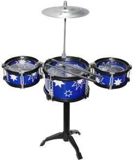 Kinderen Simulatie Jazz Drum Kit Speelgoed Muziekinstrument Percussie Speelgoed diep blauw