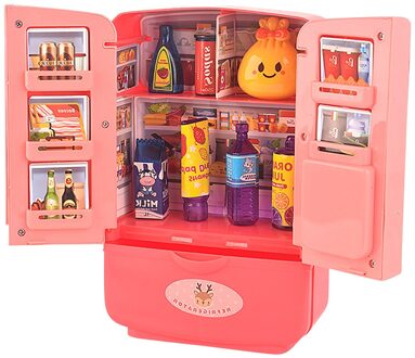 Kinderen Simulatie Koelkast Pretend Rollenspel Speelgoed Mini Keuken Speelgoed Kinderen Koelkast Pretend Play Speelgoed Voor Meisjes Verpleegkundige Oyuncak Rood