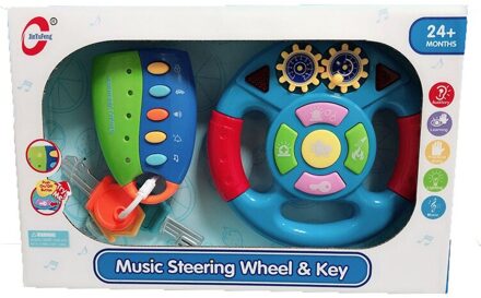 Kinderen Simulatie Stuurwiel Met Autosleutel Afstandsbediening Lichte Muziek Afstandsbediening Kinderen Speelgoed 01