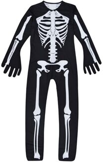 Kinderen Skelet Halloween Kostuum-Infant Kids Baby Skelet Jumpsuit Kostuum -7T