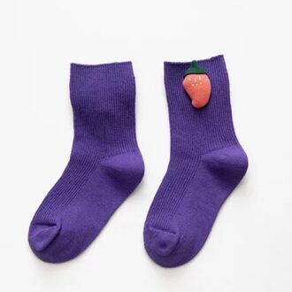 Kinderen Sokken Lente En Zomer Stijl Dubbele Steek Leuke Decoratieve Katoenen Sokken Kinderen Sokken Kinderkleding 02 / 5-8Y