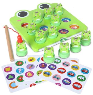Kinderen Speelgoed Puzzels Familie Games Houten Magnetische Kikker Vissen Game Kinderen Houten Fun Memory Match Schaken