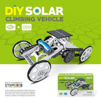 Kinderen speelgoed voor jongens meisjes kit diy robot auto voor kinderen Solar Power Car Assembly Kit Vierwielaandrijving DIY Klim Voertuig Educatief