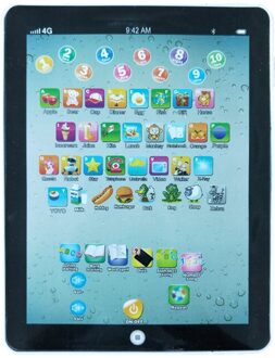 Kinderen Tablet Ipad Lezen Machine Kinderen Kerst Cadeau Voor Onderwijs Educatief Speelgoed Voor Meisjes Jongens zwart