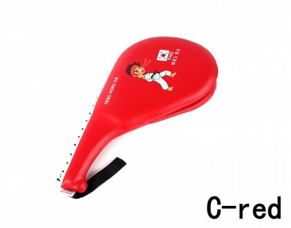 Kinderen Taekwondo Karate Focus Pad Pu Rebound Super Strakke Shi Spons Dubbele Kick Pad Doel Multifunctionele Training Doel 1 Pcs C-rood