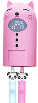 Kinderen Tandenborstel Uv Droger Usb Oplaadbare Punch-Gratis Smart Drogen Apparaat Zgood roze