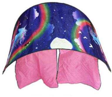Kinderen Tenten Baby Up Bed Tent Cartoon Besneeuwde Opvouwbare Speelhuisje Troostende 'S Nachts Slapen Outdoor Kamp Tipi eenhoorn