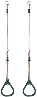 Kinderen Trapeze Bar Pull Up Gym Ringen Verstelbare Plastic Fitness Pull-ups Indoor Outdoor Pull Ring Speeltuin Swing Apparatuur groen