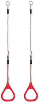 Kinderen Trapeze Bar Pull Up Gym Ringen Verstelbare Plastic Fitness Pull-ups Indoor Outdoor Pull Ring Speeltuin Swing Apparatuur rood