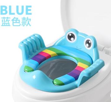 Kinderen veiligheid baby bescherming toiletbril stijl zachte kids wc draagbare potty seat Blauw